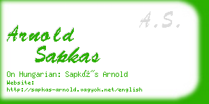 arnold sapkas business card